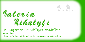 valeria mihalyfi business card